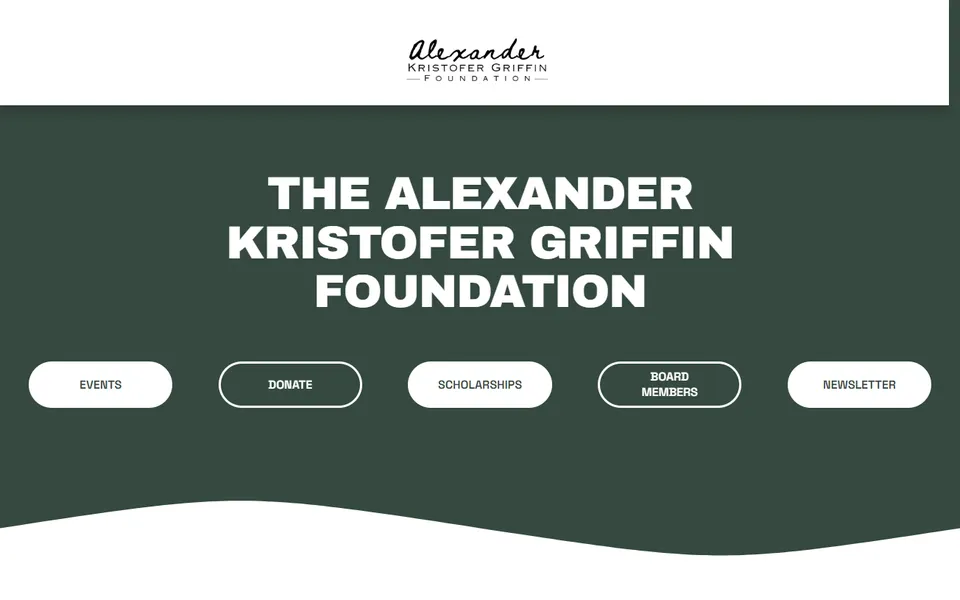 Home page of the Alexander Kristofer Griffin Foundation website