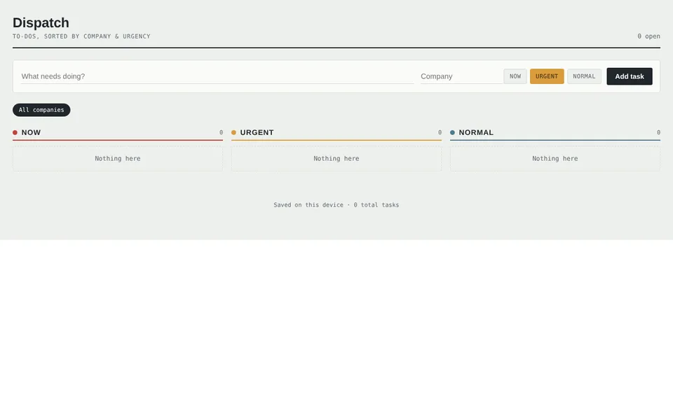 The Dispatch app