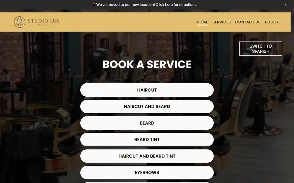 Home page of the Studio Lux website
